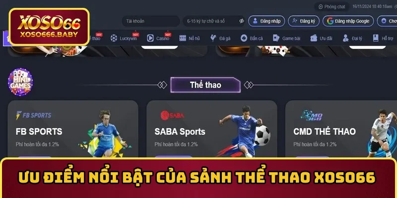 Ưu điểm nổi bật khi chơi ở sảnh thể thao